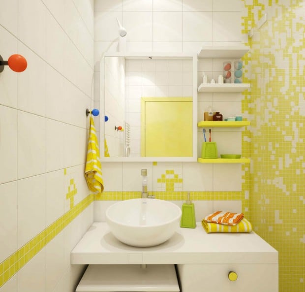 Yellow-white-shower-room2
