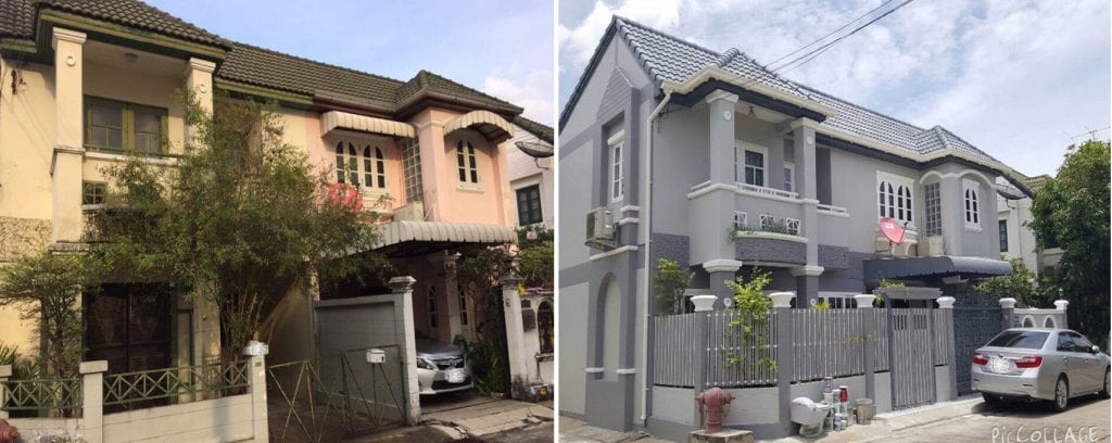 รีโนเวททาวน์เฮ้าส์เก่า2หลัง...กลายเป็นบ้านเดี่ยวน่าอยู่