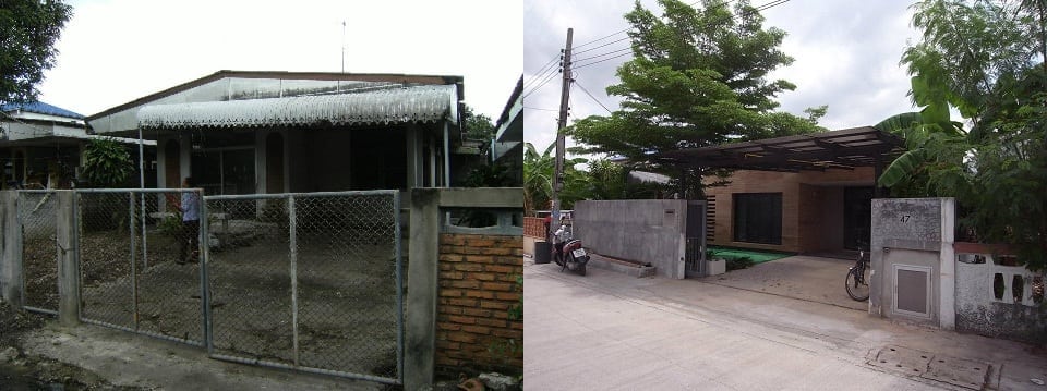 ไอเดียปรับปรุงบ้านชั้นเดียวหลังเก่าให้สวยงามและดูร่มรื่น