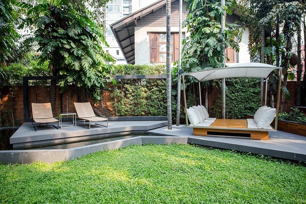 หลังบ้านให้กลายเป็นสวนที่ร่มรื่น