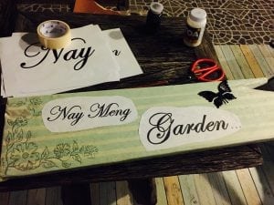 DIY ป้ายประดับสวน
