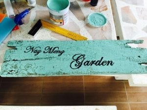 DIY ป้ายประดับสวน