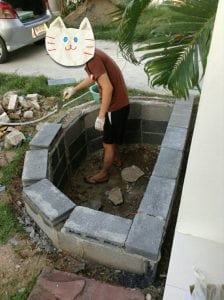 รีโนเวทมุมบ้านเล็กๆเป็นบ่อปลาคาร์ฟตัวน้อยๆ