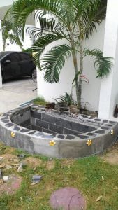 รีโนเวทมุมบ้านเล็กๆเป็นบ่อปลาคาร์ฟตัวน้อยๆ
